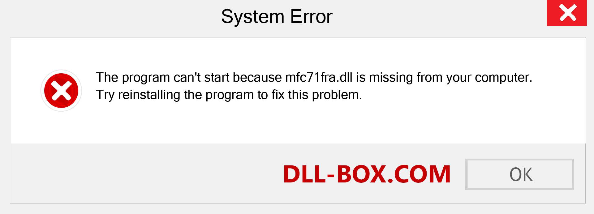  mfc71fra.dll file is missing?. Download for Windows 7, 8, 10 - Fix  mfc71fra dll Missing Error on Windows, photos, images