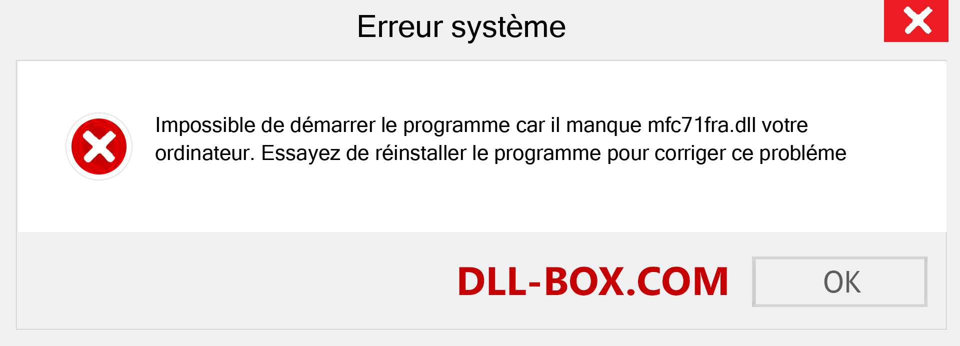 Le fichier mfc71fra.dll est manquant ?. Télécharger pour Windows 7, 8, 10 - Correction de l'erreur manquante mfc71fra dll sur Windows, photos, images